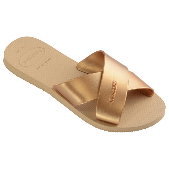 Havaianas Γυναικεία Slides Aqua Metallic W Havaianas Γυναικεία Slides Aqua Metallic W